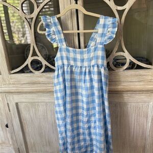 Blue and White Gingham Dress